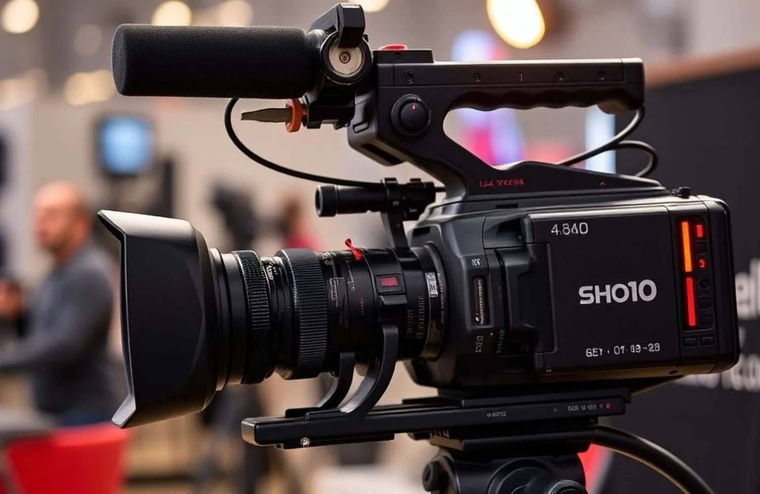 professional video camera equipment stock photo